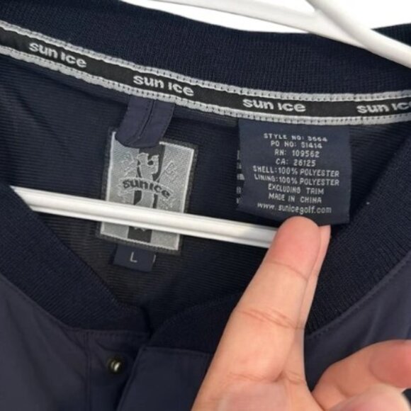 Sunice golf windbreaker short sleeve pullover rain jacket size L - Picture 3 of 3